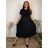 Women's Oversized Knitted Long Sleeve Sweater (S/M ONE SIZE) ITALIAN FASHION IMSN2416125 44/46/48 black