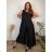 Summer dress oval short sleeve women's oversized (50/52/54 ONE SIZE) ITALIAN FASHION IM425011