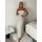 Women's strapless summer muslin dress with sleeves (S/M/L ONE SIZE) ITALIAN FASHION IM426180 S / M / L beige