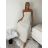 Women's strapless summer muslin dress with sleeves (S/M/L ONE SIZE) ITALIAN FASHION IM426180 S / M / L beige