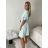 Summer dress oval short sleeve women's oversized (50/52/54 ONE SIZE) ITALIAN FASHION IM425011 M/L/XL white