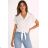 Women's Summer Lace Short Sleeve Boho Dress (S/M ONE SIZE) ITALIAN FASHION IMPMD2385835 S / M / L white