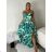 Women's Long Chiffon Short Sleeve Dress (S/M ONE SIZE) ITALIAN FASHION IMWGS231048 S / M / L white
