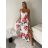 Women's Long Chiffon Short Sleeve Dress (S/M ONE SIZE) ITALIAN FASHION IMWGS231048 S / M / L white