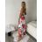 Women's Long Chiffon Short Sleeve Dress (S/M ONE SIZE) ITALIAN FASHION IMWGS231048 S / M / L white