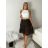 Women's Long Chiffon Short Sleeve Dress (S/M ONE SIZE) ITALIAN FASHION IMWGS231048 S / M / L light brown