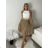 Women's Long Chiffon Short Sleeve Dress (S/M ONE SIZE) ITALIAN FASHION IMWGS231048 S / M / L light brown