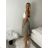 Women's Long Chiffon Short Sleeve Dress (S/M ONE SIZE) ITALIAN FASHION IMWGS231048 S / M / L light brown