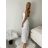 Women's Long Chiffon Short Sleeve Dress (S/M ONE SIZE) ITALIAN FASHION IMWGS231048 S / M / L white
