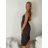 Women's Long Chiffon Short Sleeve Dress (S/M ONE SIZE) ITALIAN FASHION IMWGS231048 S / M / L black
