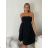 Women's Long Chiffon Short Sleeve Dress (S/M ONE SIZE) ITALIAN FASHION IMWGS231048 S / M / L black
