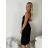 Women's Long Chiffon Short Sleeve Dress (S/M ONE SIZE) ITALIAN FASHION IMWGS231048 S / M / L black