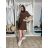 Summer dress oval short sleeve women's oversized (50/52/54 ONE SIZE) ITALIAN FASHION IM425011 M/L/XL white