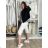 Women's Oversized Knitted Long Sleeve Sweater (S/M ONE SIZE) ITALIAN FASHION IMSM2600015/DUR