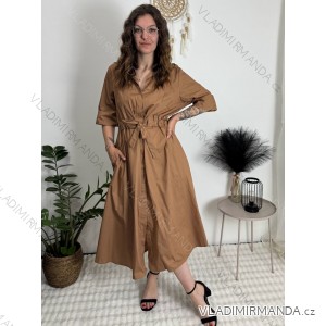 Classic shirt dress 3/4 long sleeve women's OLIVIE (M/L/XL ONE SIZE) ITALIAN FASHION IMPSS268140