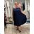 Summer dress oval short sleeve women's oversized (50/52/54 ONE SIZE) ITALIAN FASHION IM425011 50/52/54 black