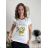 T-shirt short sleeve women (UNI S-M) ITALIAN FASHION IMM20330 white S / M / L