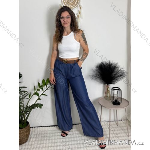 Elegant trousers with belt for women (S/M/L ONE SIZE) ITALIAN FASHION IM425057