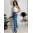 Elegant trousers with belt for women (S/M/L ONE SIZE) ITALIAN FASHION IM425057