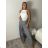 Summer dress oval short sleeve women's oversized (50/52/54 ONE SIZE) ITALIAN FASHION IM425011
