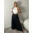 Elegant trousers with belt for women, oversized (44/46/48 ONE SIZE) ITALIAN FASHION IM425557