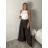 Elegant trousers with belt for women, oversized (44/46/48 ONE SIZE) ITALIAN FASHION IM425557