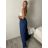 Women's Long Leather Pants (S/M ONE SIZE) ITALIAN FASHION IMWAD234126 S / M / L dark blue