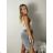 Women's Long Sleeve Shirt Dress (S/M ONE SIZE) ITALIAN FASHION IMWD232607 40 grey