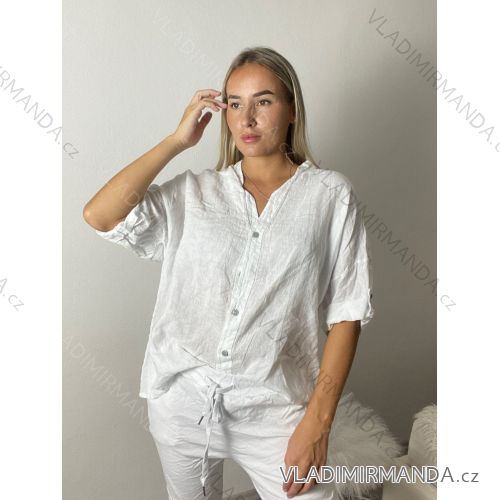 Women's Long Chiffon Short Sleeve Dress (S/M ONE SIZE) ITALIAN FASHION IMWGS231048  white