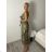Women's summer icecool sleeveless long dress (S/M/L ONE SIZE) ITALIAN FASHION IMM22974 M / L green khaki