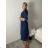 Women's Long Summer Sleeveless Dress (S/M ONE SIZE) ITALIAN FASHION IMPDY22LS16208 S / M / L dark blue