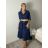 Women's Long Summer Sleeveless Dress (S/M ONE SIZE) ITALIAN FASHION IMPDY22LS16208 S / M / L dark blue