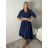 Women's Long Summer Sleeveless Dress (S/M ONE SIZE) ITALIAN FASHION IMPDY22LS16208 S / M / L dark blue