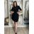 Women's Long Chiffon Short Sleeve Dress (S/M ONE SIZE) ITALIAN FASHION IMWGS231048 L/XL white