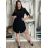 Women's Long Chiffon Short Sleeve Dress (S/M ONE SIZE) ITALIAN FASHION IMWGS231048 L/XL white