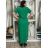 Women's Long Sleeved Short Sleeve Dress Plus Size (M / L / XL  ONE SIZE) ITALIAN FASHION IMD22489