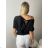 Women's Slim Oversize Long Sleeve Sweater (S/M ONE SIZE) ITALIAN FASHION IMWGM23439 S / M / L black