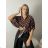 Classic 3/4 long sleeve shirt for women, oversized (50/52/54 ONE SIZE) ITALIAN FASHION IMWDL252349 S / M / L Brown