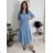 Classic shirt dress 3/4 long sleeve women's OLIVIE (M/L/XL ONE SIZE) ITALIAN FASHION IMPSS268140