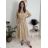 Classic shirt dress 3/4 long sleeve women's OLIVIE (M/L/XL ONE SIZE) ITALIAN FASHION IMPSS268140