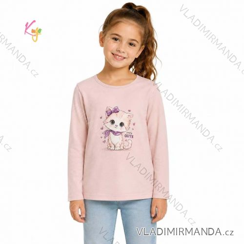 Long sleeve T-shirt for girls (98-128) KUGO WK1225