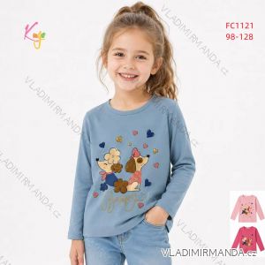 Long sleeve T-shirt for children's girls (98-128) KUGO FC1121
