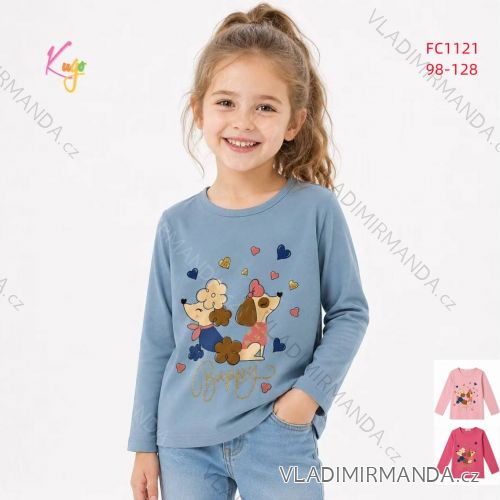 Long sleeve T-shirt for children's girls (98-128) KUGO FC1121