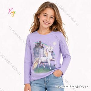 Long sleeve T-shirt for girls (134-164) KUGO MS7103