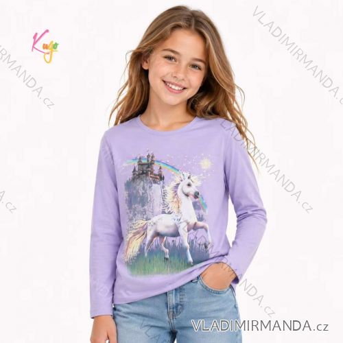 Long sleeve T-shirt for girls (134-164) KUGO MS7103