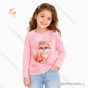 Long sleeve T-shirt for children's girls (98-128) KUGO ST3618