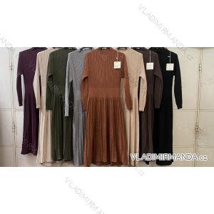 Women's long sleeve sweater dress (S/M/L ONE SIZE) ITALIAN FASHION IMC260239