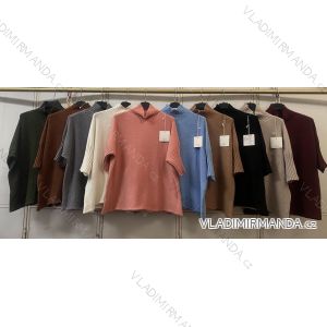 Turtleneck sweater short sleeve women's oversized (42/44/46 ONE SIZE) ITALIAN FASHION IMC260237