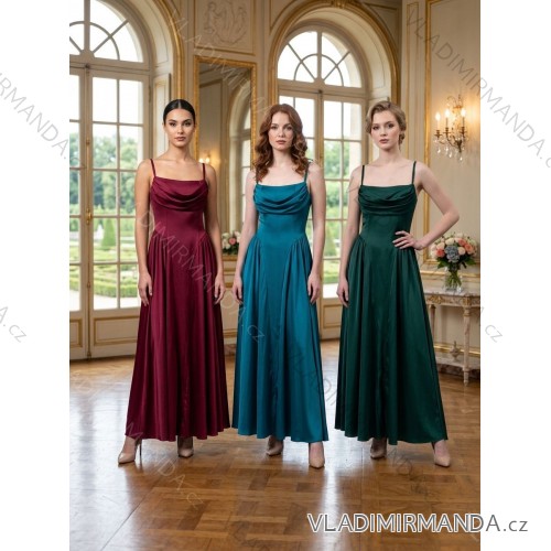 Elegant strapless dress for women (XS/S/M) ITALIAN FASHION IM326101 XS/S/M petrol blue