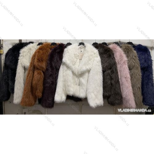 Women's long sleeve fur jacket (42/44/46 ONE SIZE) ITALIAN FASHION IMC260281